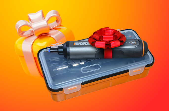 Купи технику WORX — получи аккумуляторную отвертку в подарок!