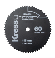 Диск по металлу и алюминию KRESS 60T HSS 115х1,2х9,5 мм